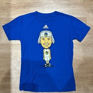 Adidas Stephen Steph Curry Golden State Warriors Cartoon Shirt Size s-ch-p-8